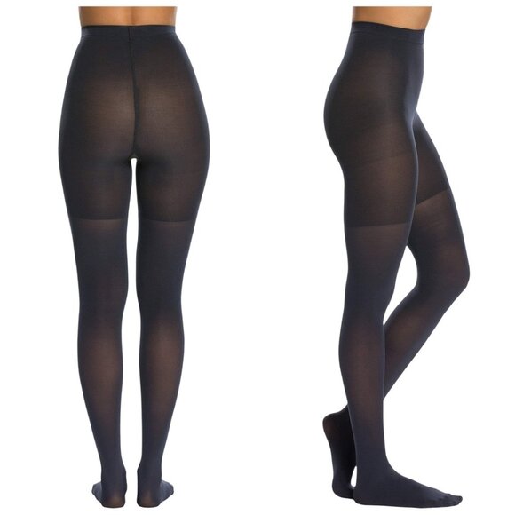 SPANX Shape Slimming Tummy Mid-Thigh Tight-End Tights Navy - Picture 2 of 6